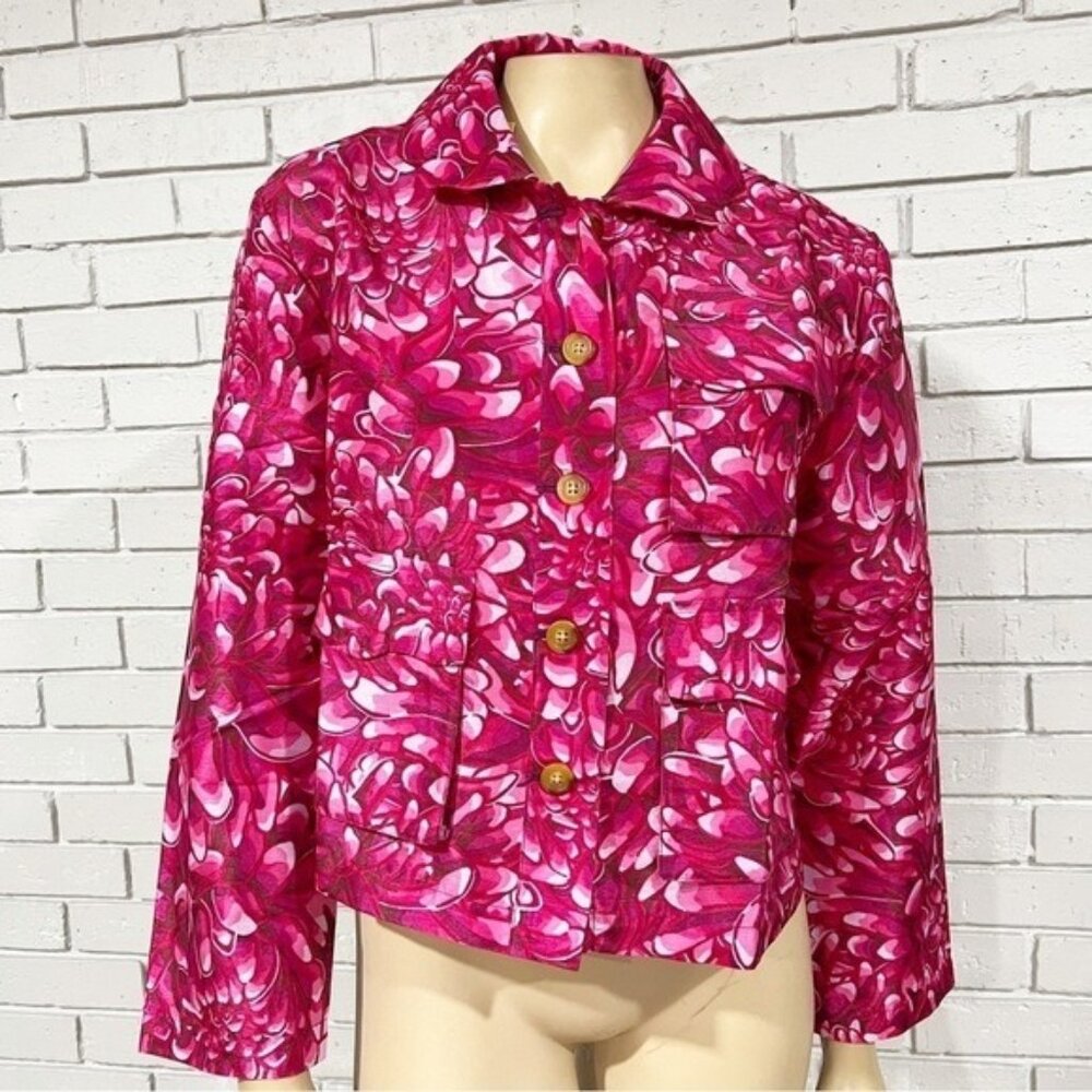 Kika Vargas × Target “Mum Floral” Scallop-Pocket Jacket • Pink Floral • Size‎ 1X